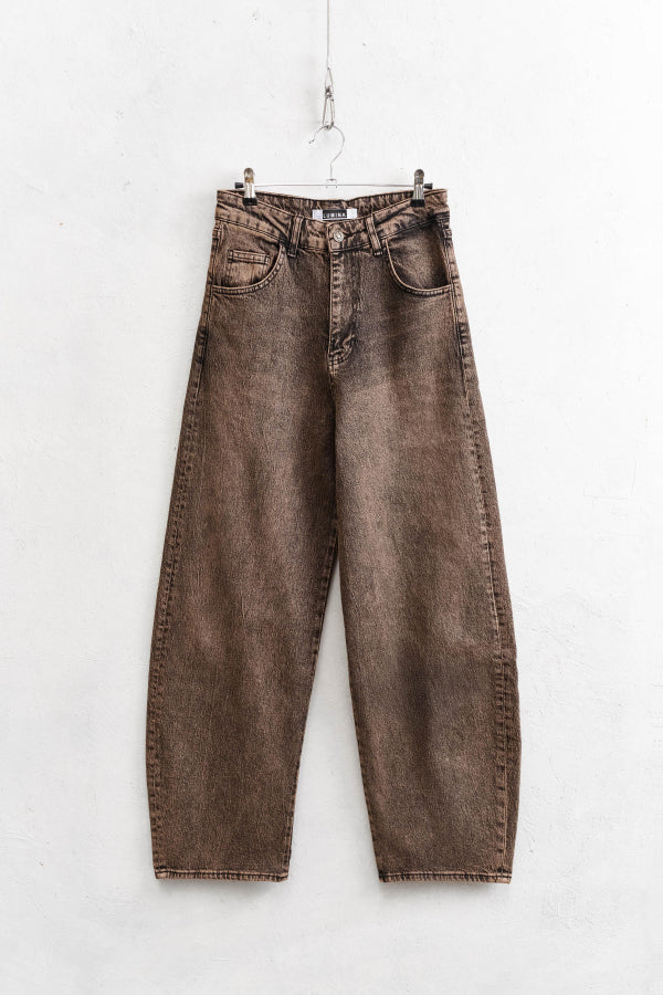 Wide Leg Jeans „Vintage Brown“