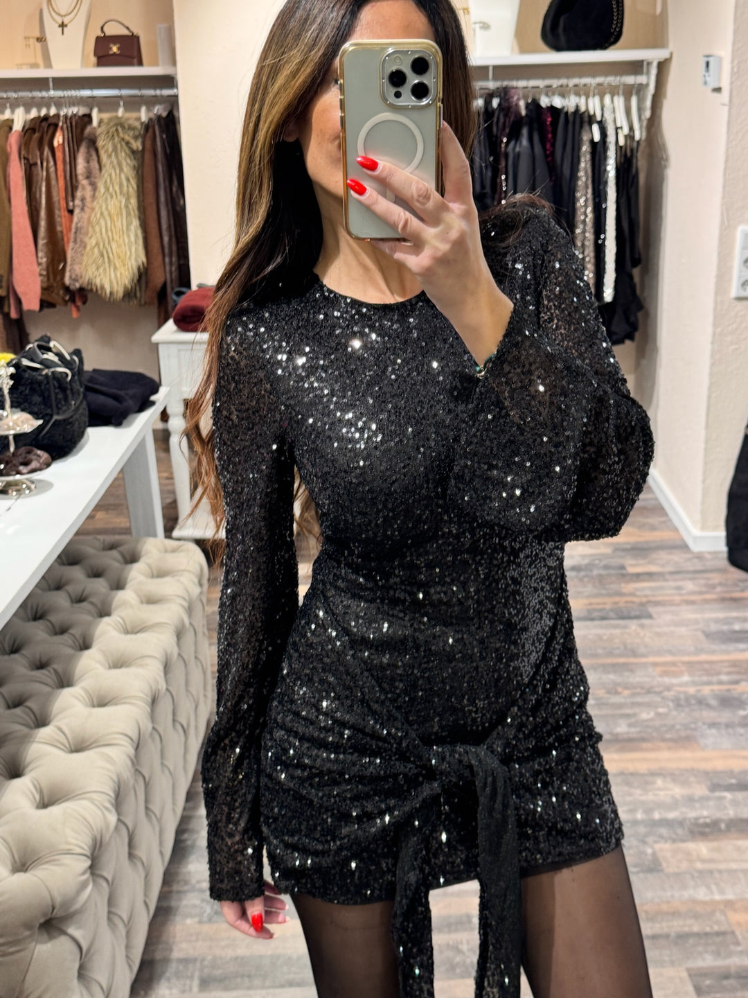 NEOMI SEQUIN DRESS