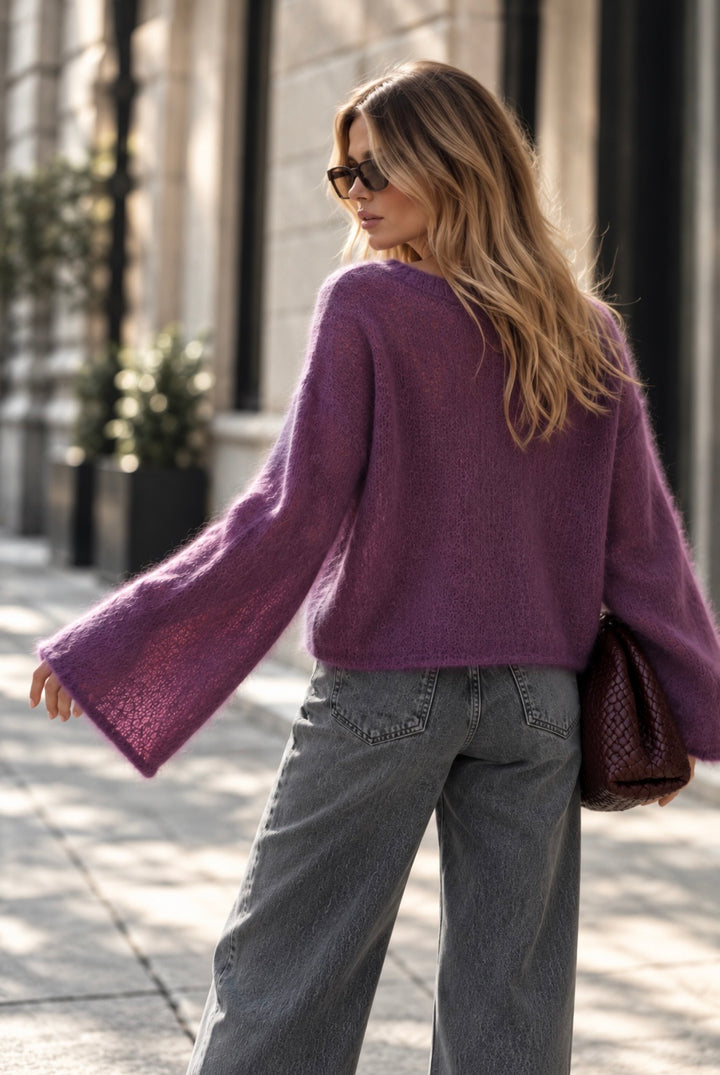 NÉVA MOHAIR KNIT – PURPLE
