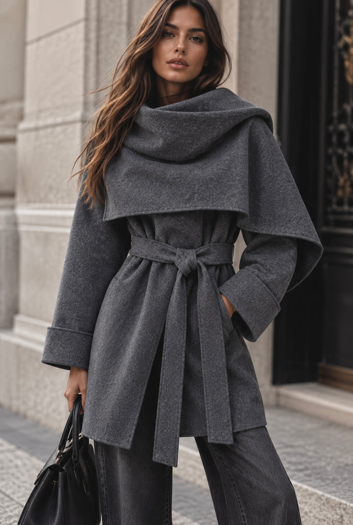 GESINE WOOL JACKET - CHARCOAL GREY