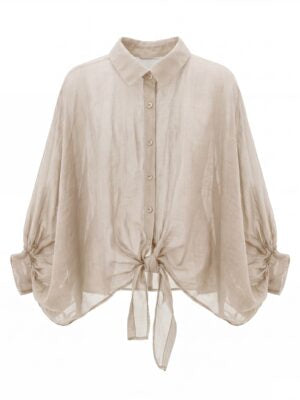 SKYE SILK BLOUSE – Beige