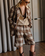 Plaid Power Set – Jacke & Bermuda