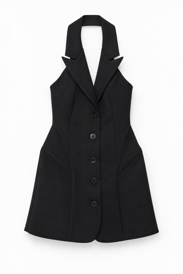 OPEN BACK DRESS – BLACK