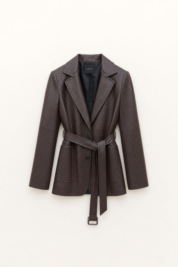 CROCO BLAZER – BROWN