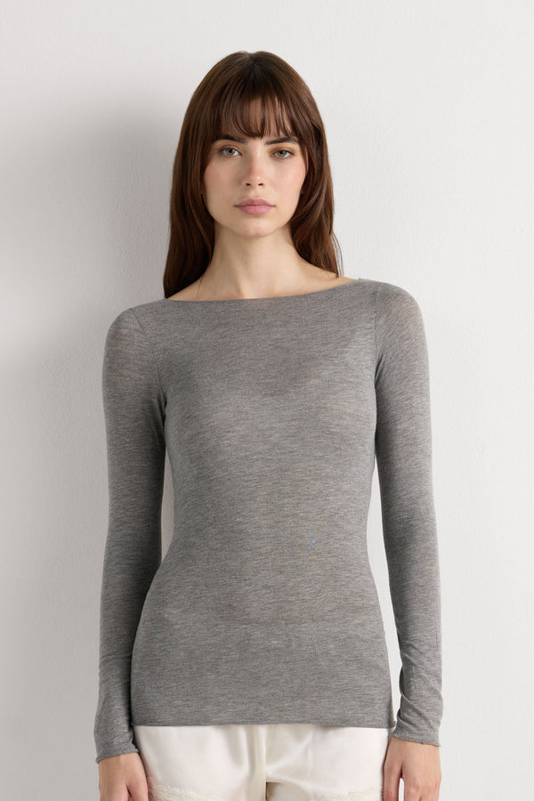 Celeste Cashmere Shirt – Hellgrau