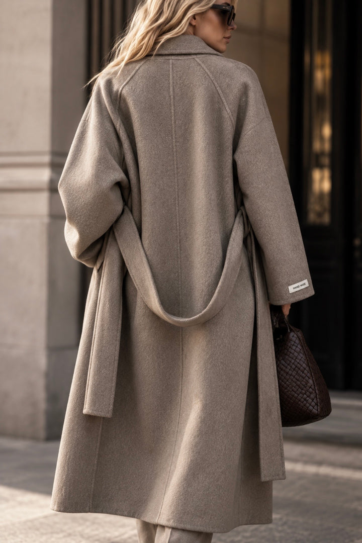 CASHMERE MANTEL - TAUPE
