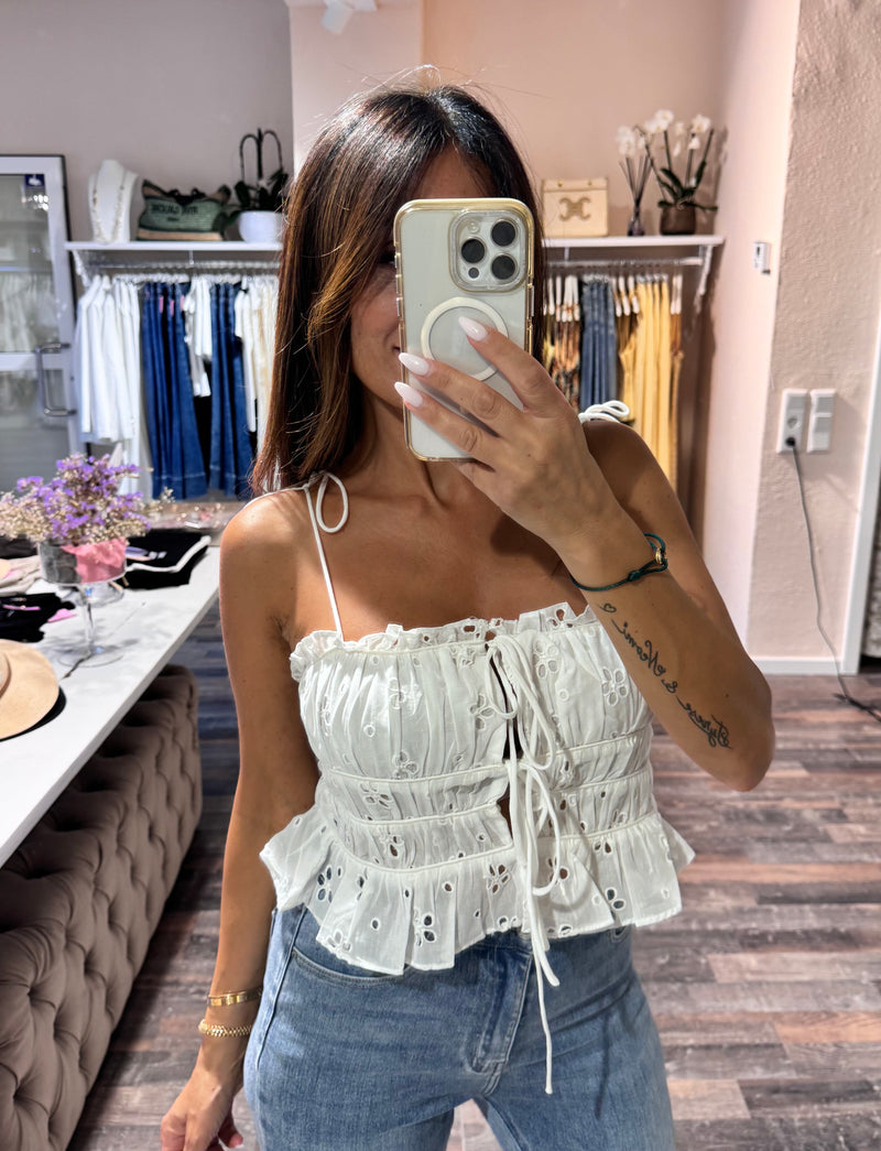 White Romance Top