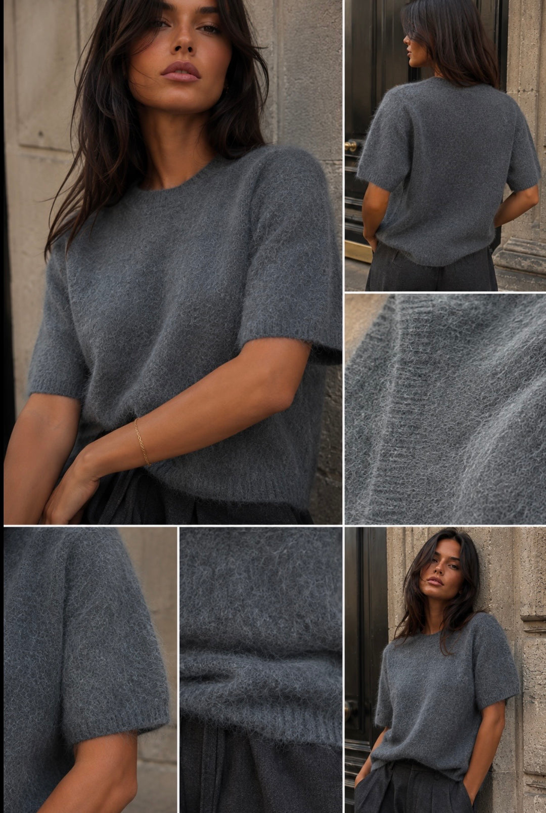 CASHMERE BLEND KNIT – ANTHRAZIT
