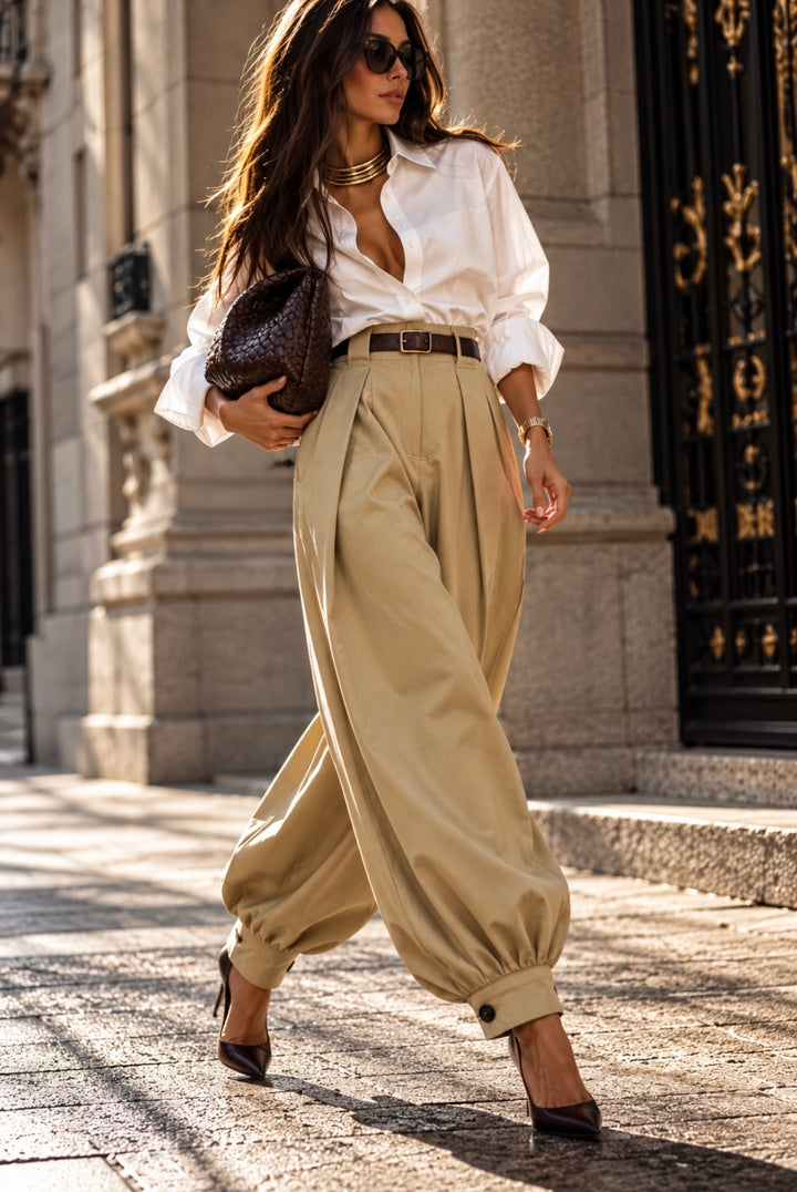 SILHOUETTE PANTS – BEIGE
