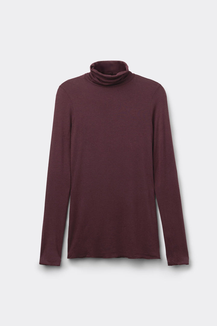 CASHMERE TOUCH ROLLKRAGENPULLOVER - BORDEAUX