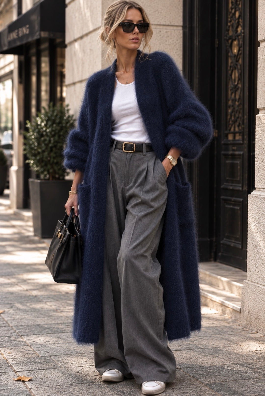 PARIS MOHAIR CARDIGAN – NAVY