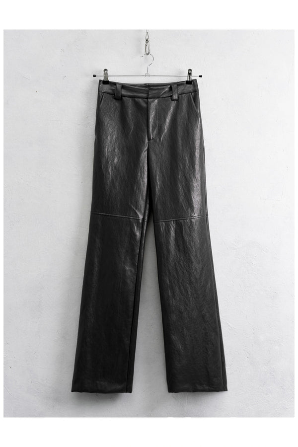 High Rise Leather Pants