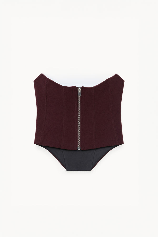 AMARA CORSET TOP – BURGUNDY