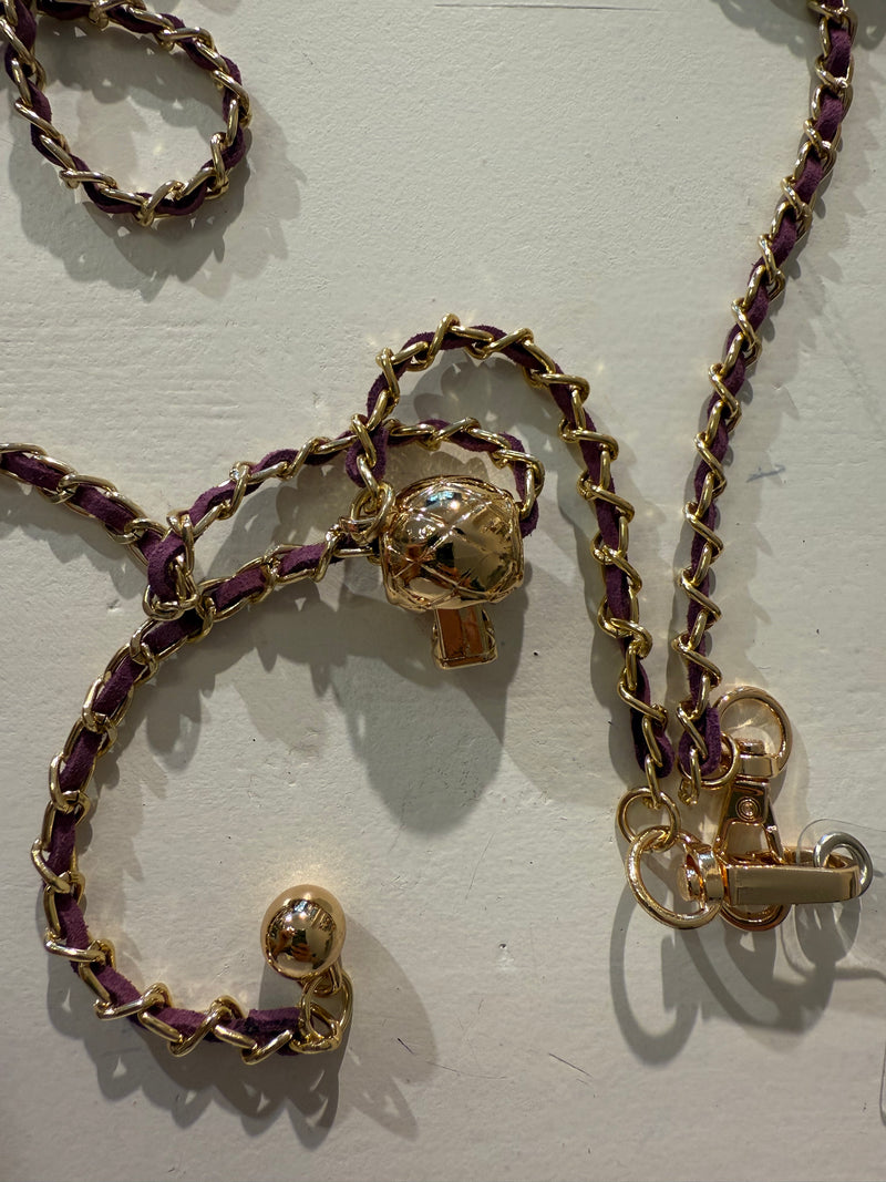 Chain de Luxe – Handy-Kette in Flieder & Gold