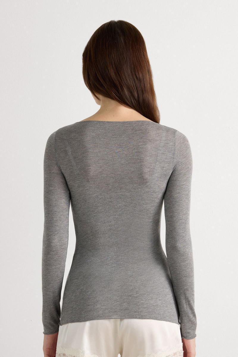 Celeste Cashmere Shirt – Hellgrau