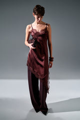 Lace Statement Dress - Bordeaux