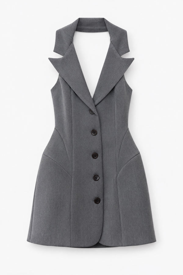OPEN BACK DRESS – GREY
