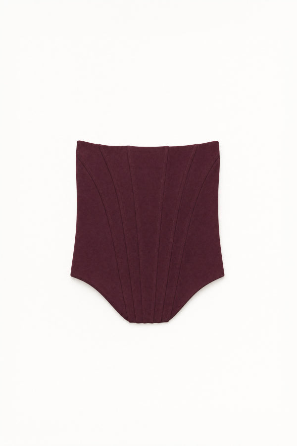 AMARA CORSET TOP – BURGUNDY