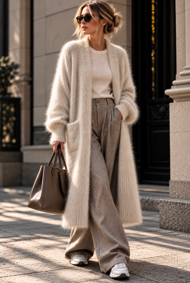 MOHAIR CARDIGAN – CREME