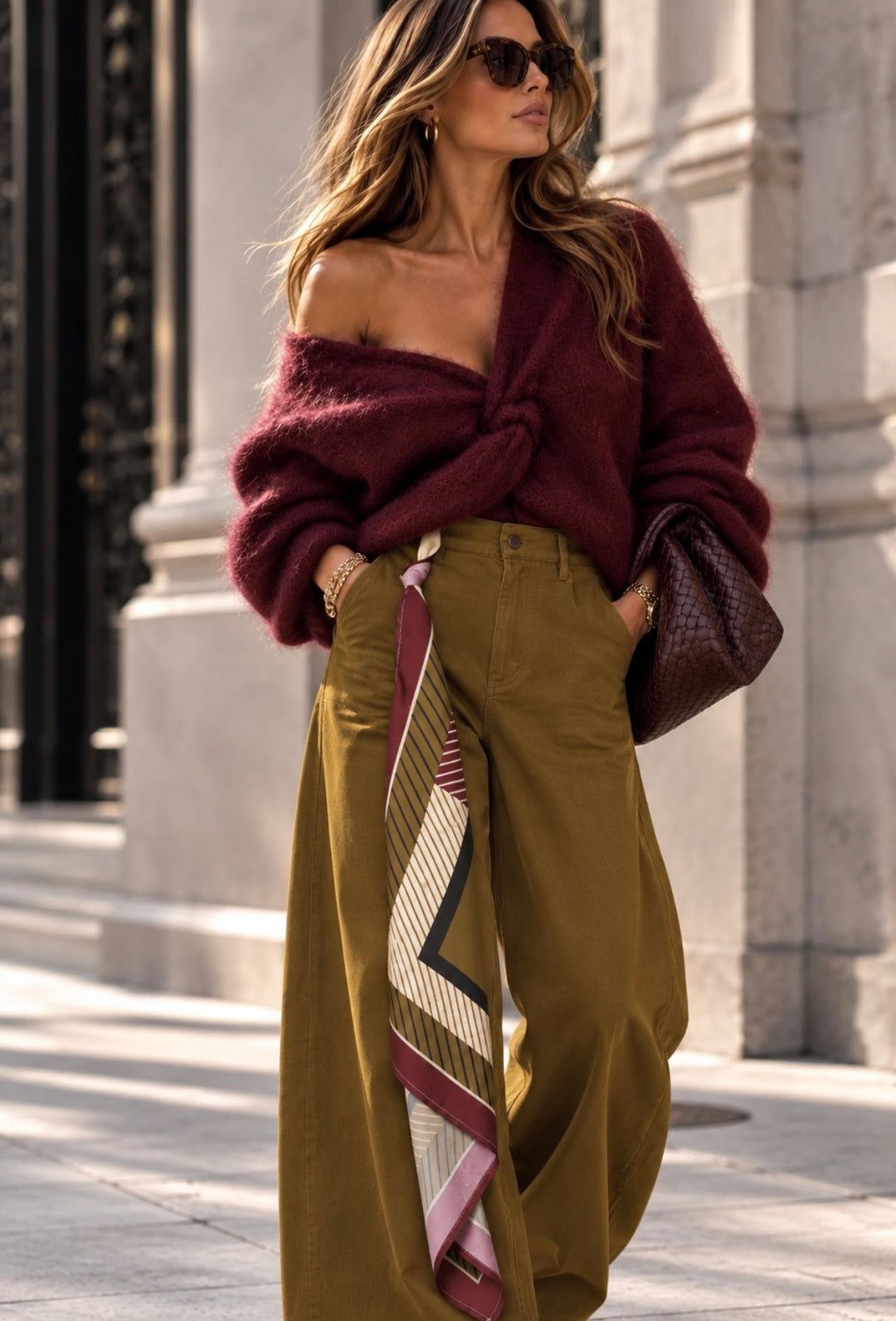 OLIVE SCARF PANTS