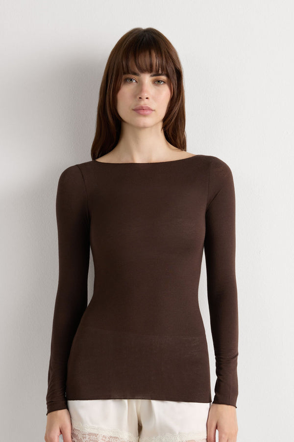 Celeste Cashmere Shirt – Schokobraun