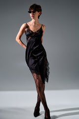 Lace Statement Dress - Black