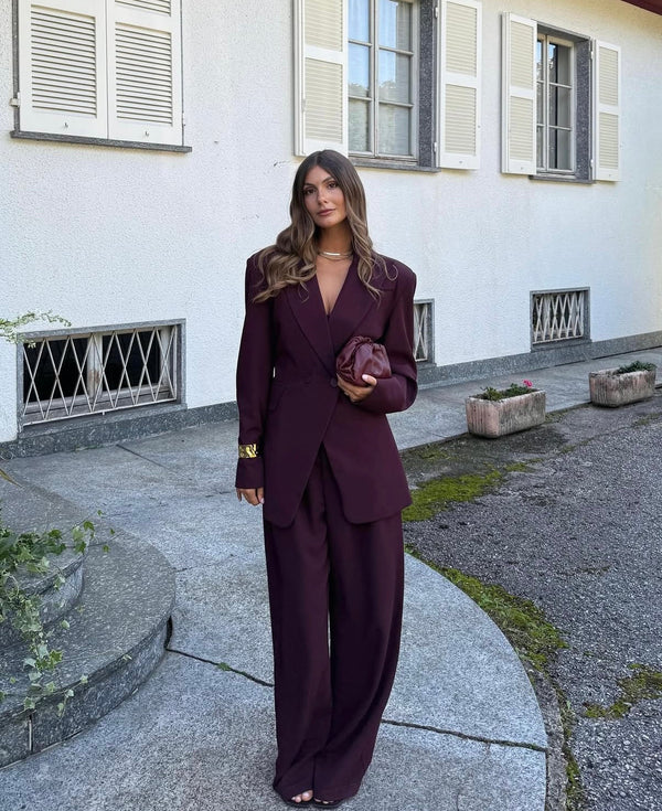 Corset Back Blazer – Deep Burgundy