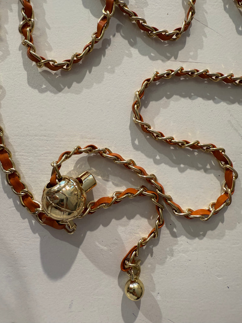 Chain de Luxe – Handy-Kette in Cognac & Gold