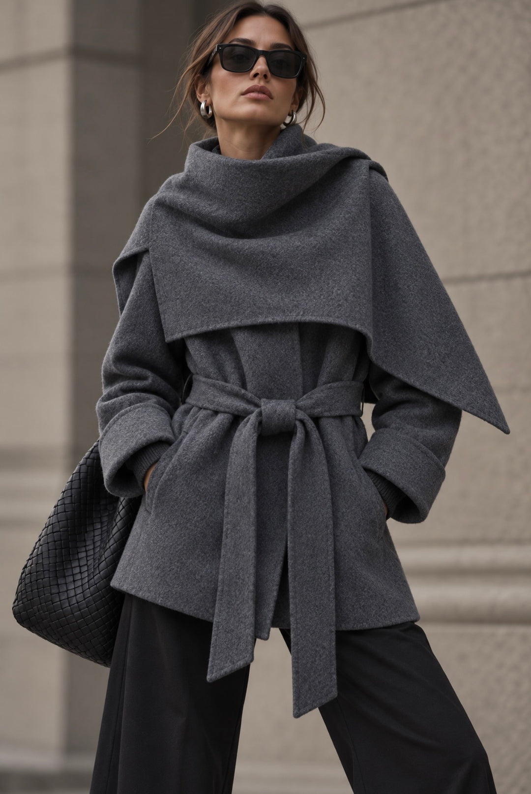 GESINE WOOL JACKET - CHARCOAL GREY