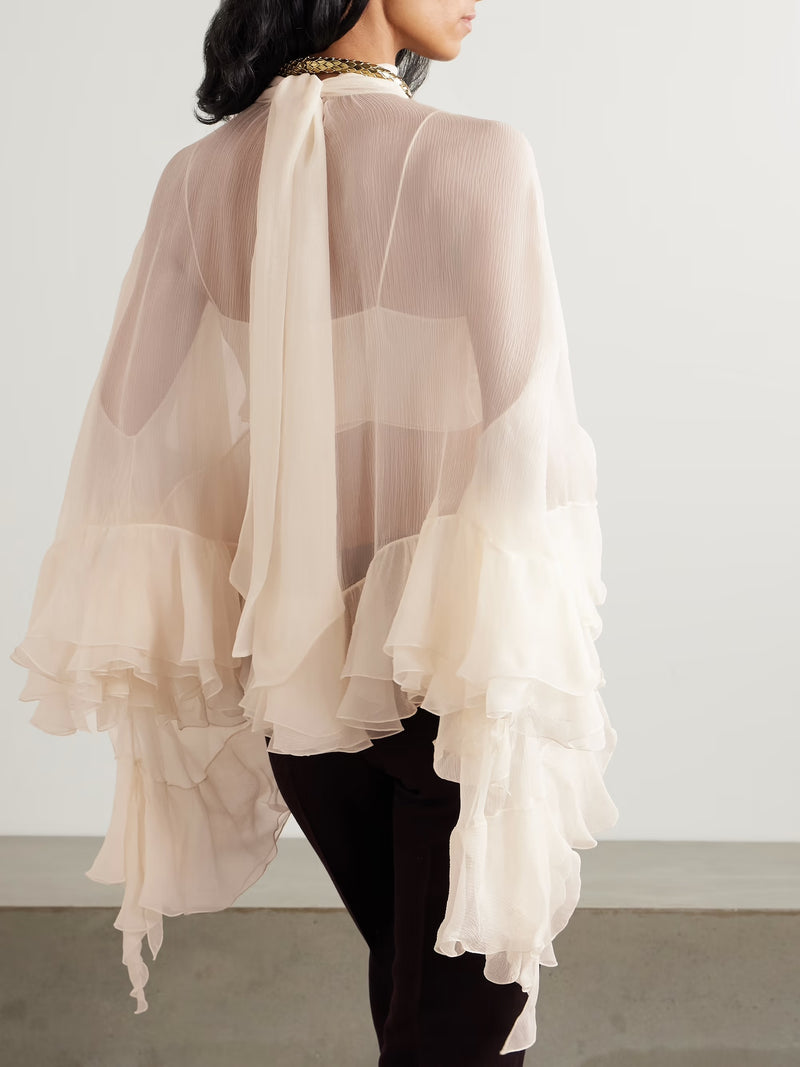 Noelle Ruffle Bluse