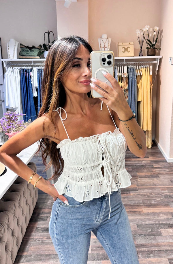White Romance Top