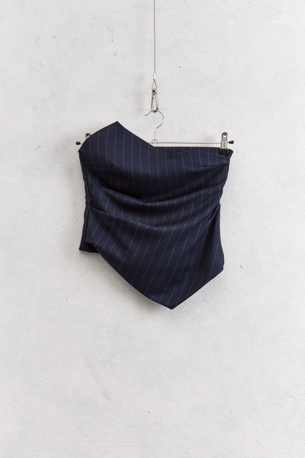 PINSTRIPE BANDEAU-TOP