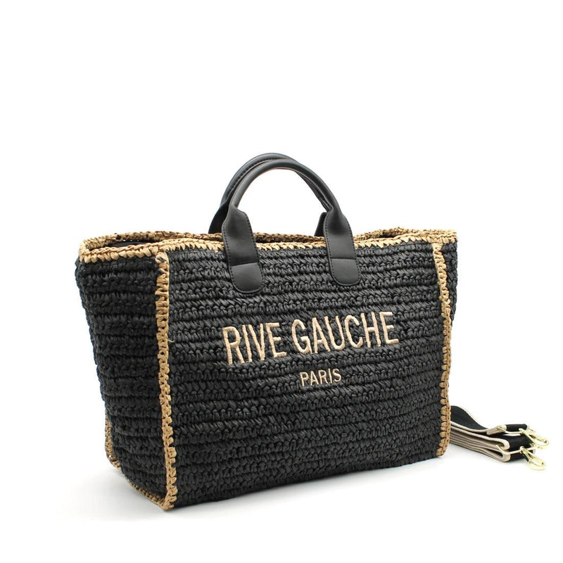 Rive Chic – Korbtasche Schwarz/Natur