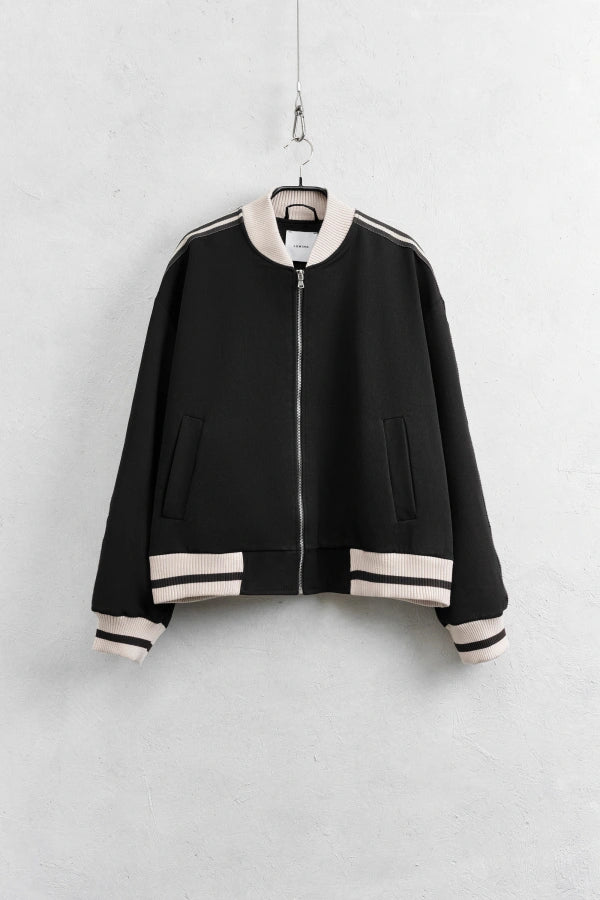 Contrast Trim Bomber Jacket