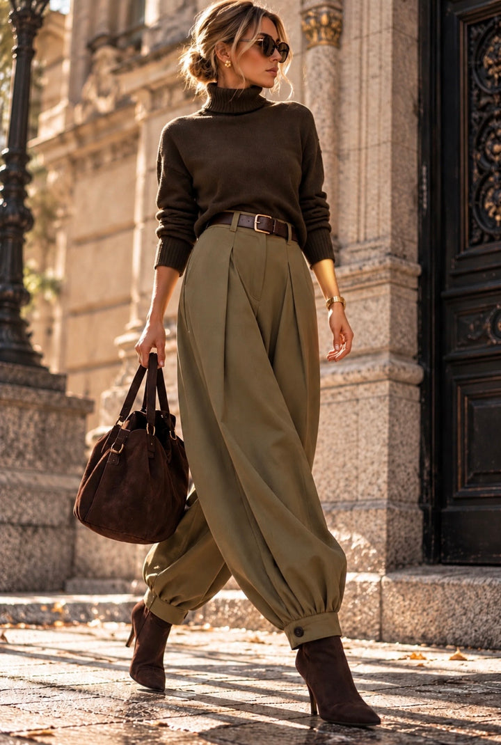 SILHOUETTE PANTS – OLIVE