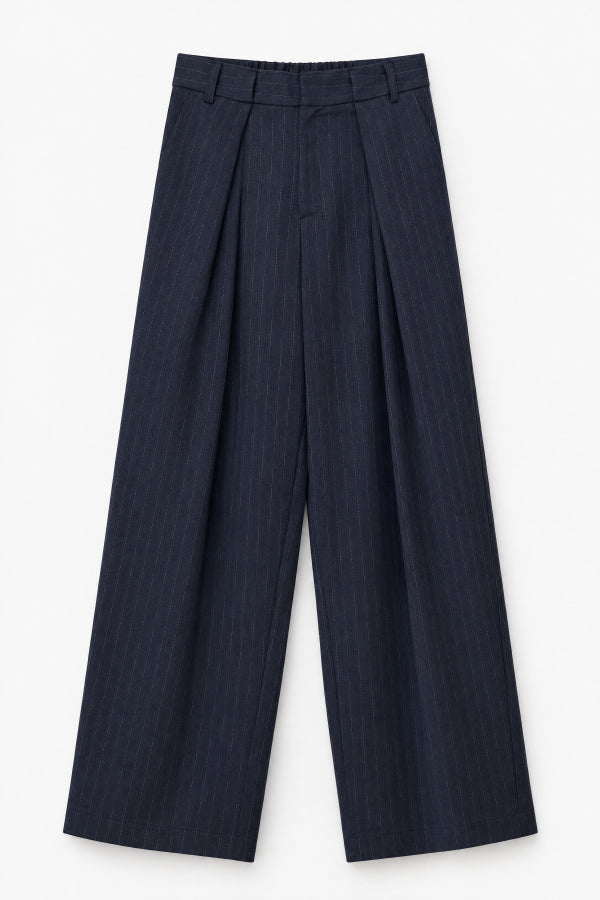 PINSTRIPE PANTS - NAVY