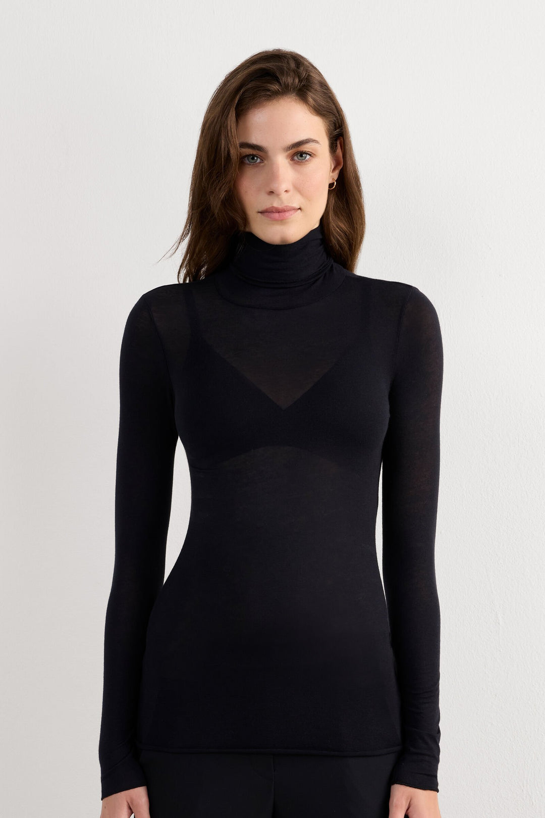 CASHMERE TOUCH ROLLKRAGENPULLOVER - SCHWARZ