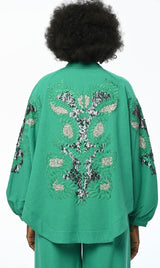 Emerald Éclat Kimono