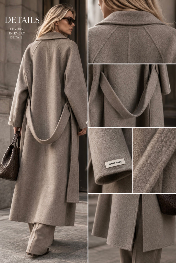 CASHMERE MANTEL - TAUPE