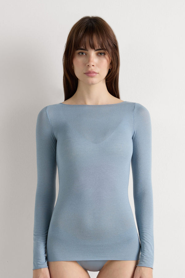 Celeste Cashmere Shirt – Hellblau