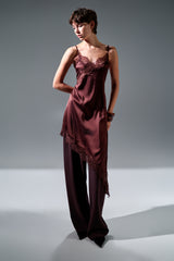 Lace Statement Dress - Bordeaux