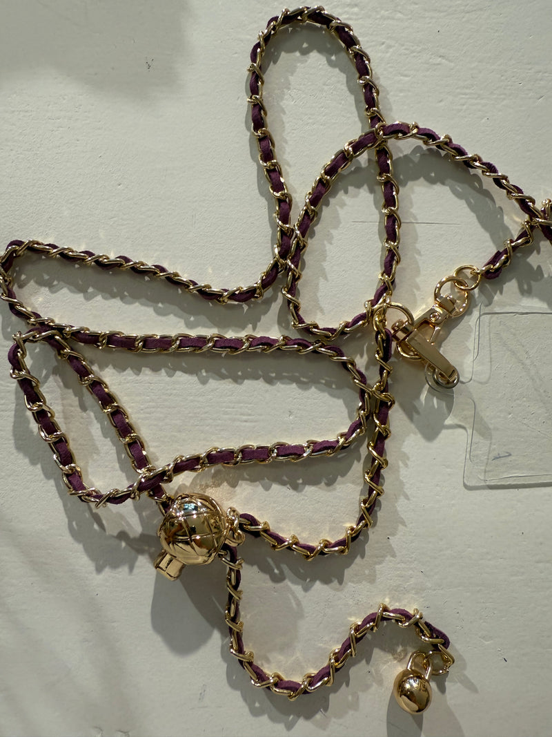 Chain de Luxe – Handy-Kette in Flieder & Gold