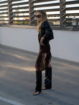 Lace Statement Dress - Chocolate