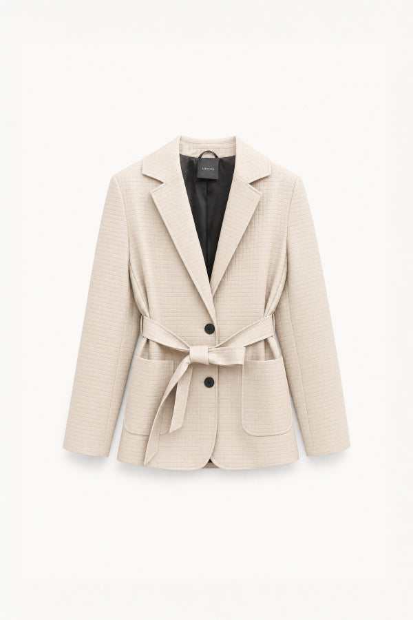 CROCO BLAZER - CREAM