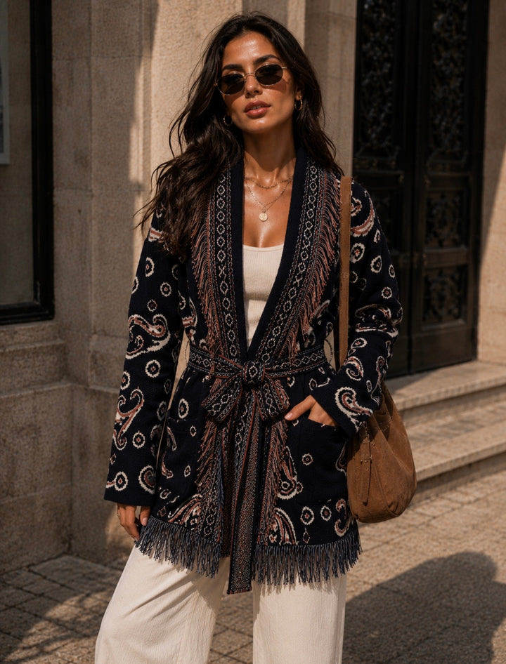 MAJE CARDIGAN – Noir Apricot