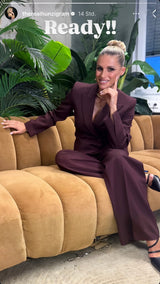 Corset Blazer Set – Deep Burgundy