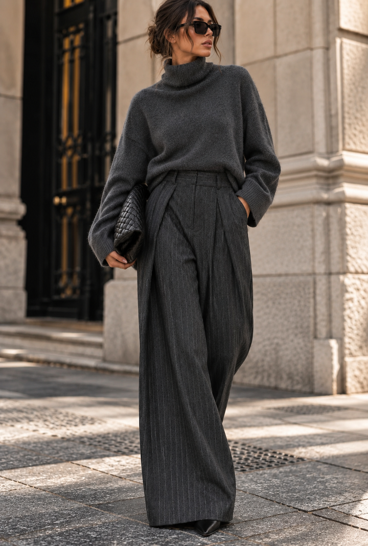 CASHMERE PULLOVER - DARK GREY
