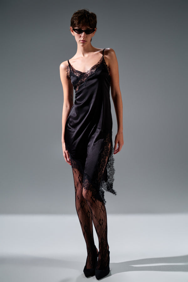 Lace Statement Dress - Black