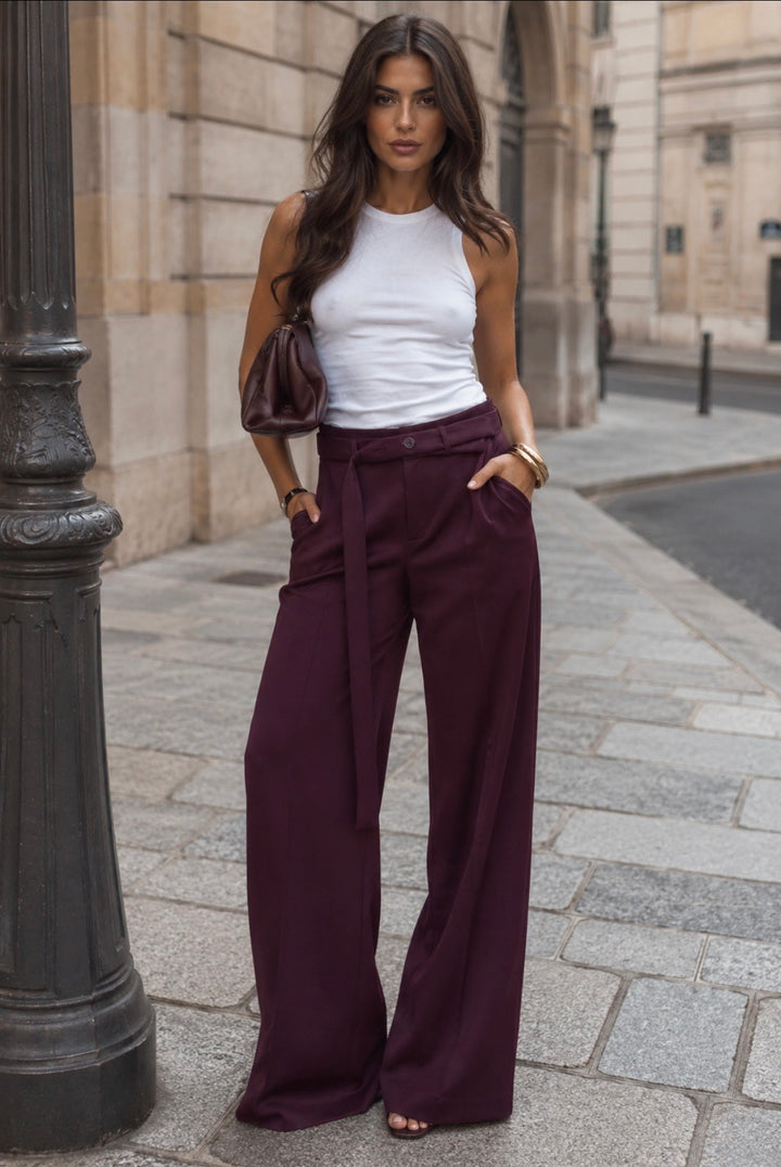 AVELINE PANTS - BORDEAUX