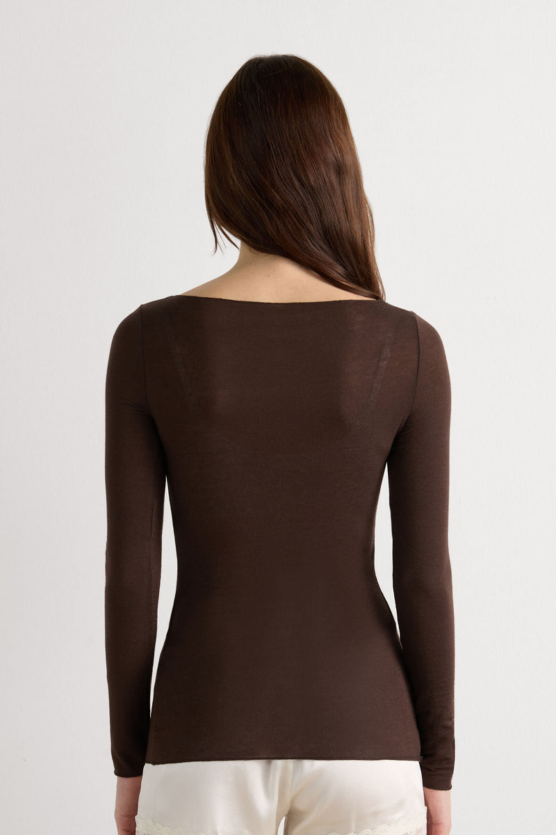 Celeste Cashmere Shirt – Schokobraun